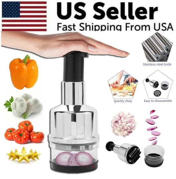 5-in-1 Hand Food Chopper - Vegetable Slicer, Dicer & Peeler