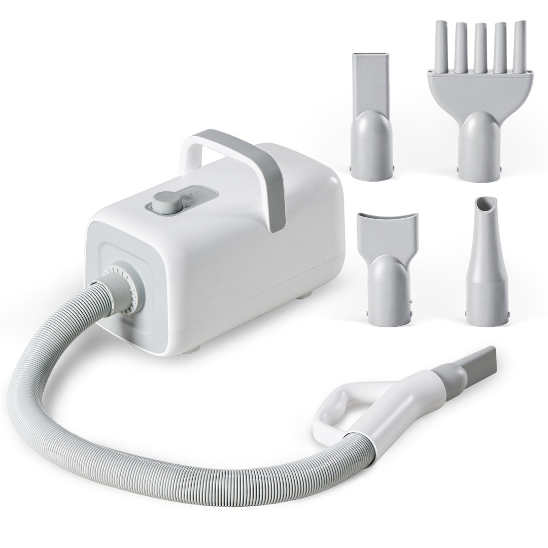 Professional Pet Blow Dryer 1550W - Quiet, Fast Drying with 4 Nozzles