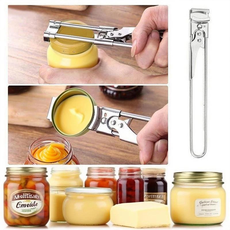 Ergonomic Can Opener for Arthritis & Weak Hands - Adjustable Stainless Steel