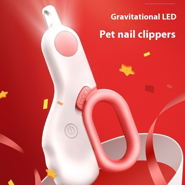 Pet LED Nail Scissors - Labor-saving Cat & Dog Nail Clippers with Light