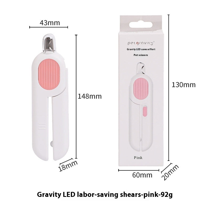Pet LED Nail Scissors - Labor-saving Cat & Dog Nail Clippers with Light