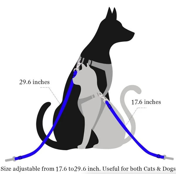 2-Pack Pet Car Safety Seatbelt - Adjustable Dog Cat Harness Seat Belt
