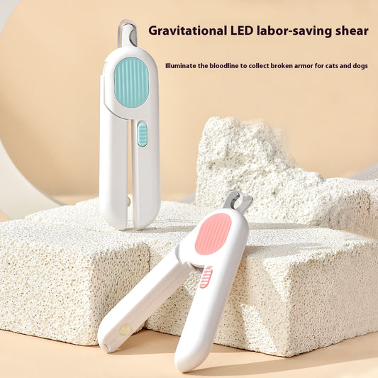 Pet LED Nail Scissors - Labor-saving Cat & Dog Nail Clippers with Light