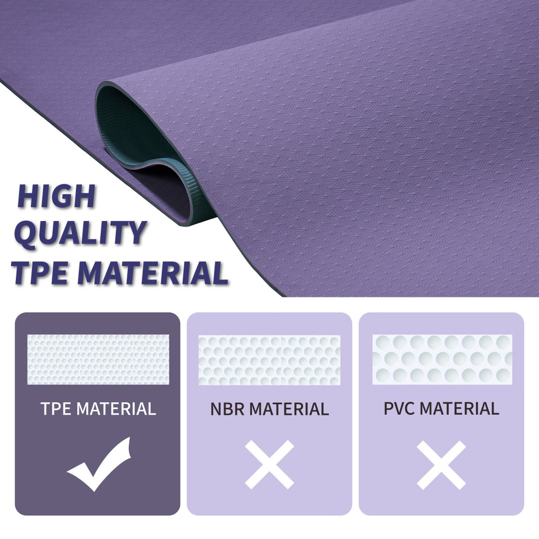 Professional TPE Yoga Mat 72"x24" - Non-Slip Workout Mat for Women