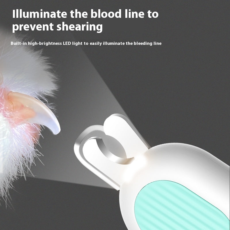 Pet LED Nail Scissors - Labor-saving Cat & Dog Nail Clippers with Light
