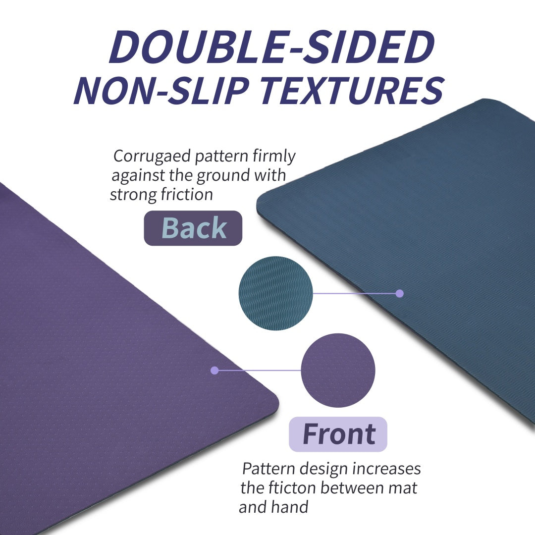 Professional TPE Yoga Mat 72"x24" - Non-Slip Workout Mat for Women