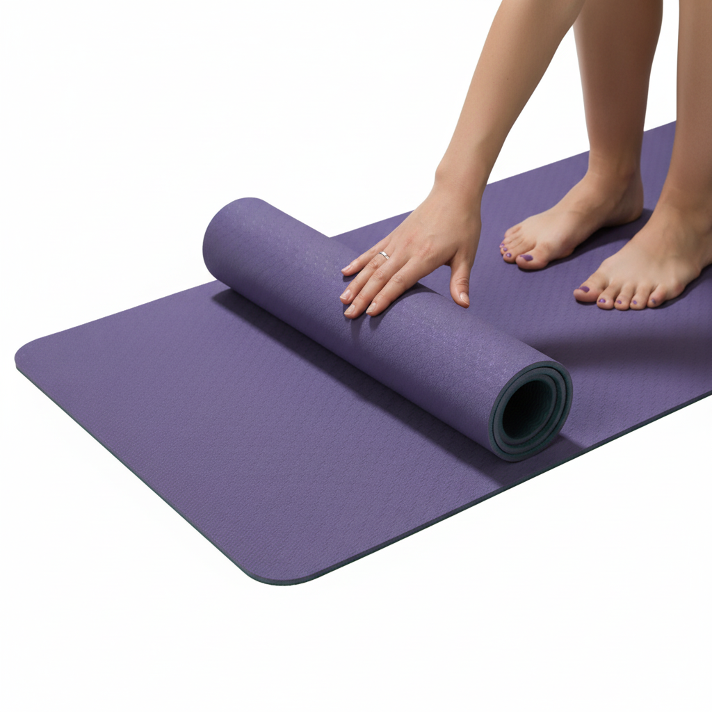 Purple and Teal Yoga Mat